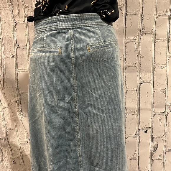 Anthropologie   corduroy a-line skirt blue size M IT HAS POCKETS - Picture 5 of 7